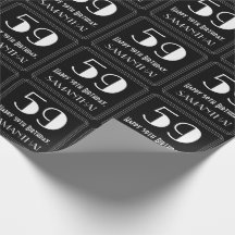 59. Geburtstag - Art Deco Inspiriert Look "59", Na