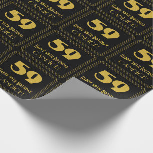 59. Geburtstag – Art Deco inspiriertes Aussehen "5 Geschenkpapier
