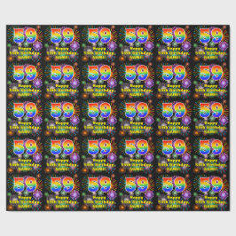 59. Geburtstag: Fun Fireworks, Rainbow Look # "59" Geschenkpapier