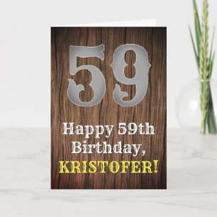59. Geburtstag: Inspirierter Country Western Look, Karte