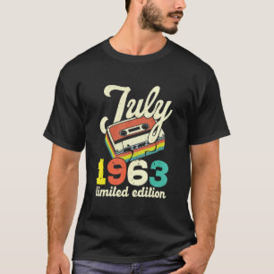 59. Geburtstag Juli 1963 Vintage Kassette T-Shirt