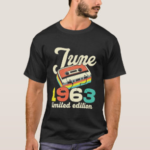 59. Geburtstag Juni 1963 Vintage Cassette Limited T-Shirt