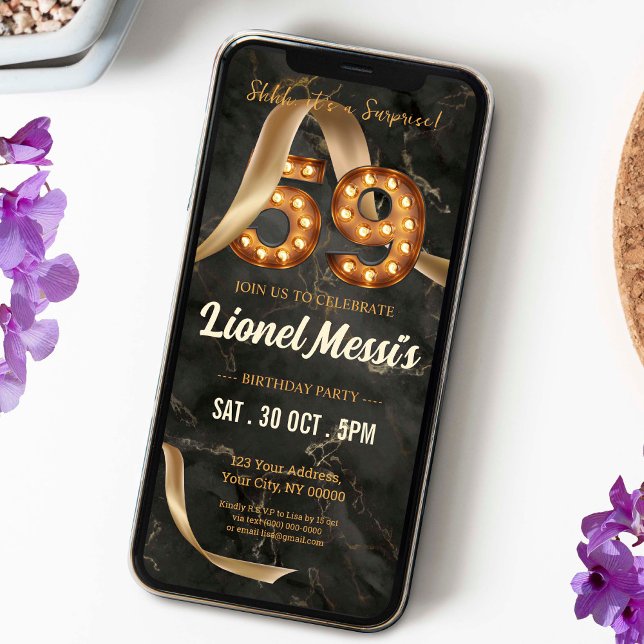 59. Geburtstag Mobile Einladung (Von Creator hochgeladen)