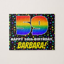 59. Geburtstag — Spaß, farbenfrohe Sternenweltenmu