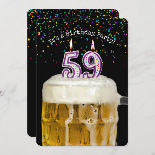 59. Geburtstagskandle-Party Einladung