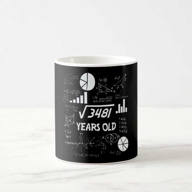 59 Jahre alter Tag Mathe Lehrer 59. Geburtstagsges Kaffeetasse (Mittel)
