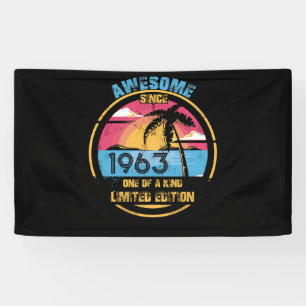 59 Year Old Awesome Since 1963 59th Birthday Banner