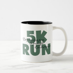 5.000 Lauf des grünen Sports Zweifarbige Tasse