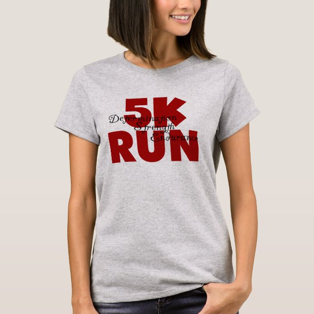 5.000 Lauf Red Running Sports Athletics T-Shirt (Vorderseite)