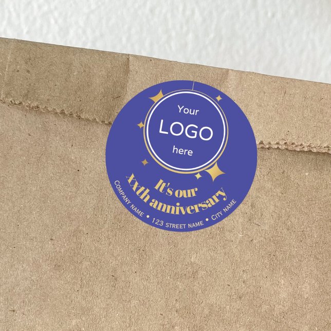 5. 10. 50. Jubiläum blaue Aufkleber (Von Creator hochgeladen)