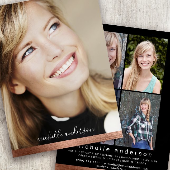 5.12x18.5" Modern 5-Foto-Modell-Comp-Karte Ankündigung (Von Creator hochgeladen)