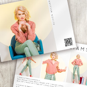 5.12x18.5" Moderne Comp-Karte mit 4 Foto-Schauspie Ankündigung