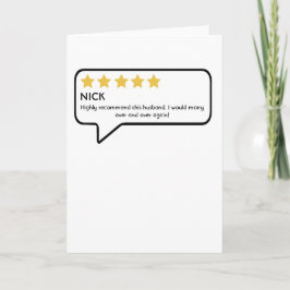 5/5 Husband-Star-Bewertung Karte