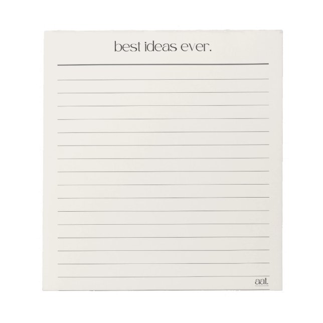 5,5" x 6" Notepad - 40 Seiten Notizblock (Vorderseite)