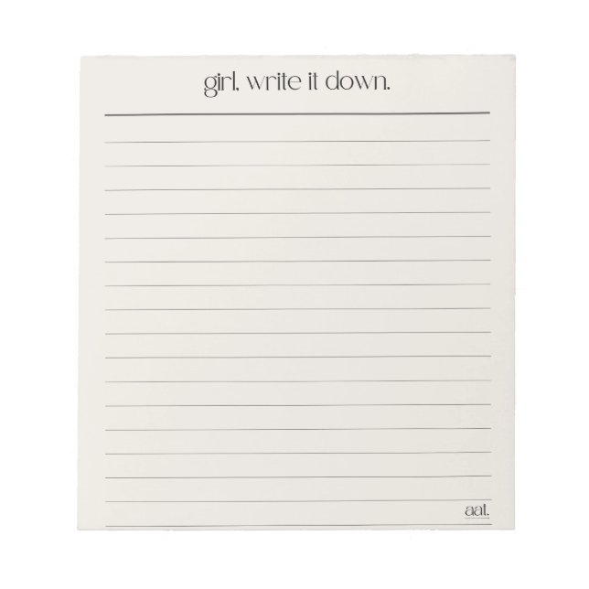 5,5" x 6" Notepad - 40 Seiten Notizblock (Vorderseite)