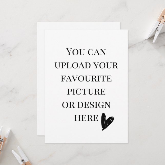 5,5" x 7,5" Gehäuse-Karte personalisieren - Portra (Vorderseite/Rückseite Beispiel)