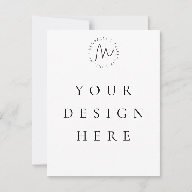 5.5x4.25 Flachkarte Mitteilungskarte (Vorderseite)