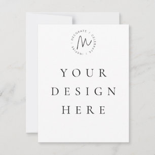 5.5x4.25 Flachkarte Mitteilungskarte