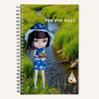 5.5x8.5 Journal: Pop Pop Boat Notizbuch