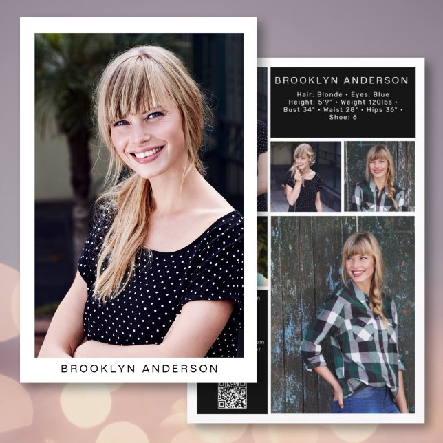 5,5x8,5" Modern 6-Foto-Actor-Modell Comp-Karte (Von Creator hochgeladen)