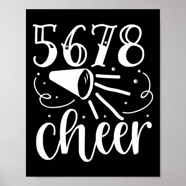 5 6 7 8 Cheer Cheerleader  Poster (Vorne)