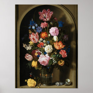 5-Ambrosius Bosschaert, das Elder-Bouquet der Blum Poster