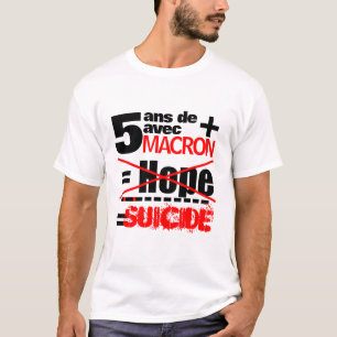 5 ans + Macron = SUICIDE - White Men tee