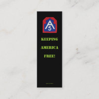 5. Armee A5 veteran patches bookmarker vfw us card