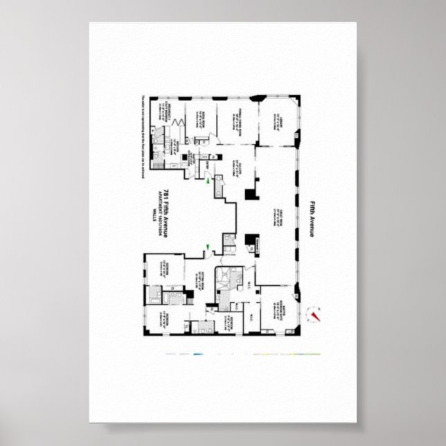 5. Avenue Historic Floor Plan Poster (Vorne)