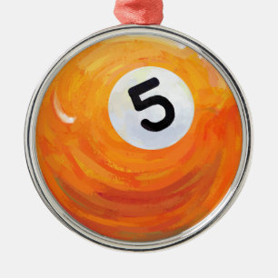 5 Ball Silbernes Ornament