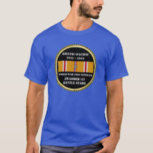 5 BATTLE STARS Weltkrieg Asiatischer Pazifischer V T-Shirt