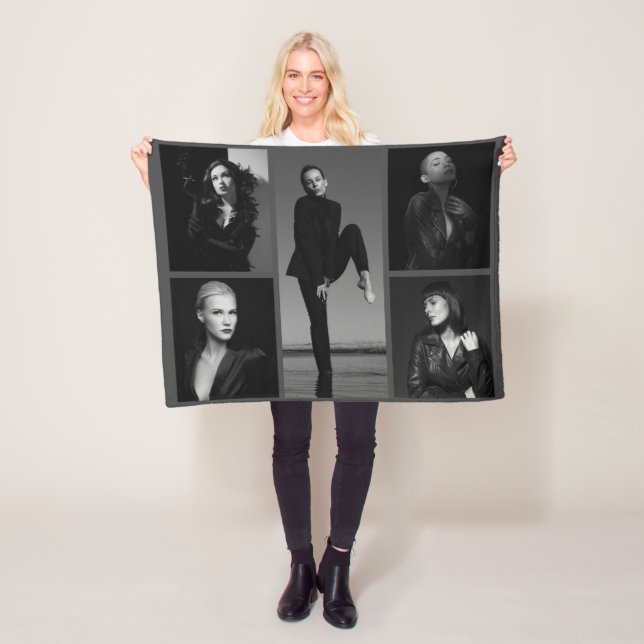 5 Bearbeitbare FotoCollage Fleecedecke (Beispiel)