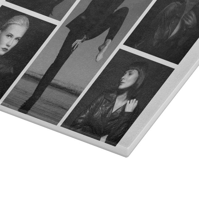 5 Bearbeitbare FotoCollage Schneidebrett (Ecke)
