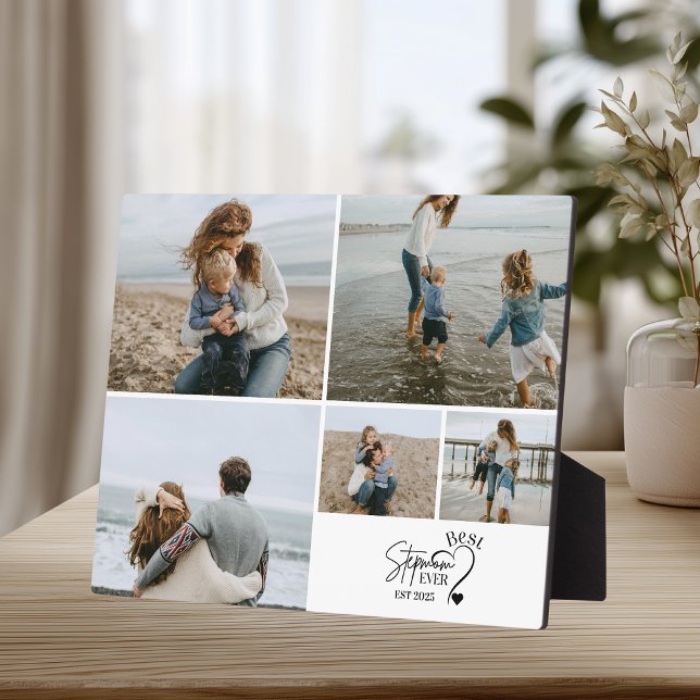5 Best Stepmom Ever Custom Photo Collage  Fotoplatte (Von Creator hochgeladen)