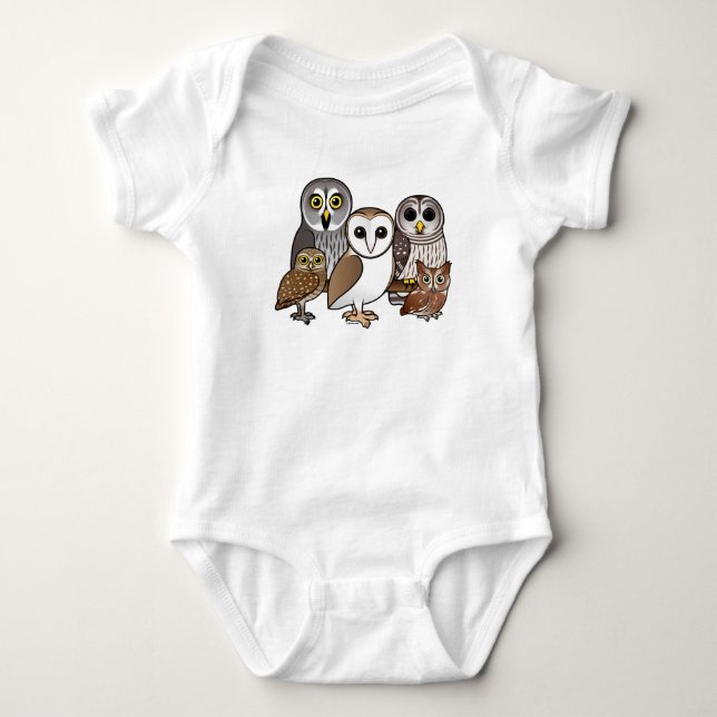 5 Birdorable Eulen Baby Strampler (Vorderseite)