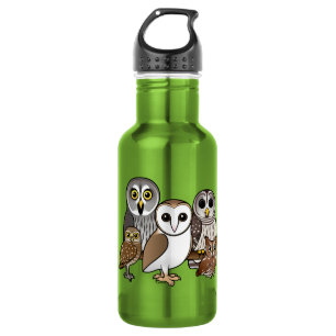 5 Birdorable Eulen Edelstahlflasche