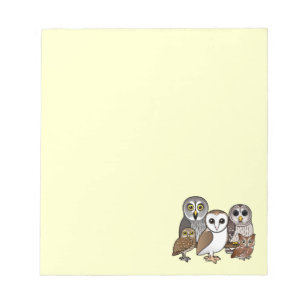 5 Birdorable Owls Notizblock