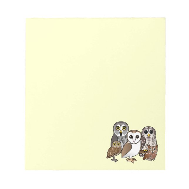 5 Birdorable Owls Notizblock (Vorderseite)