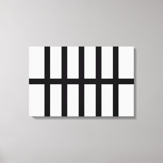 5 Biskige schwarze Linien Leinwanddruck (Vorderseite)