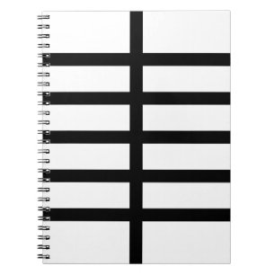5 Biskige schwarze Linien Notizblock