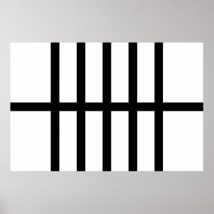 5 Biskige schwarze Linien Poster
