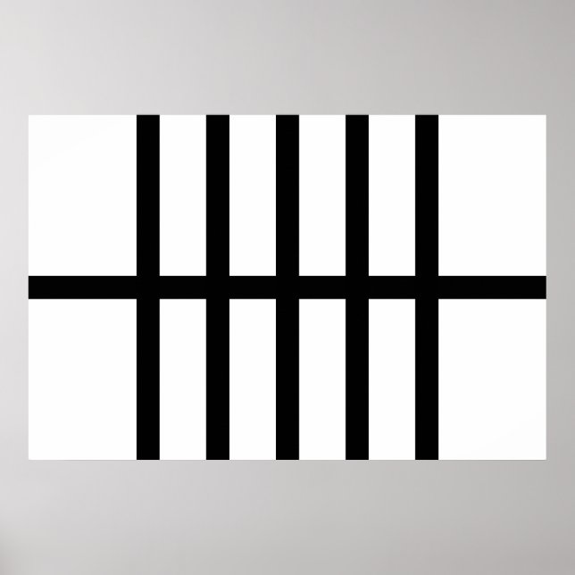 5 Biskige schwarze Linien Poster (Vorne)