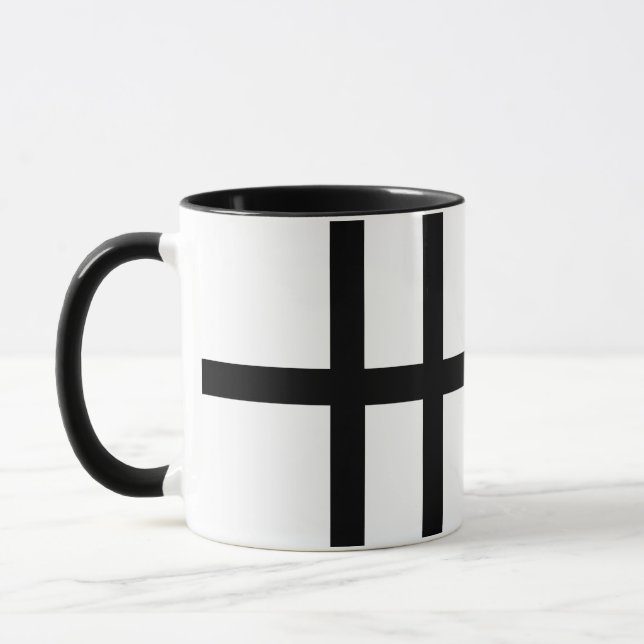 5 Biskige schwarze Linien Tasse (Links)