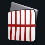 5 Bisted Red Lines Laptopschutzhülle<br><div class="desc">Dieses gewagte geometrische Muster, inspiriert durch ein Eisenbahnkarte-Symbol, besteht aus fünf vertikalen roten Linien, die durch eine waagerechte rote Linie in der Mitte geteilt werden. Das rot-weiße Muster hat einen starken spartanischen Look. Das Weiß ist transparent, sodass Sie es ändern können, wenn Sie möchten. Klicken Sie einfach auf den Knopf...</div>