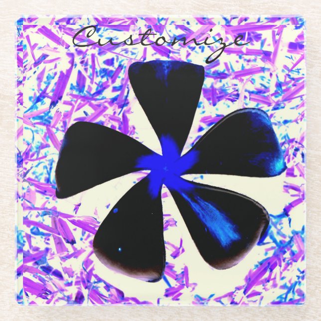 5 blättrige Pinwheel Blume Thunder_Cove Glasuntersetzer (Vorderseite)