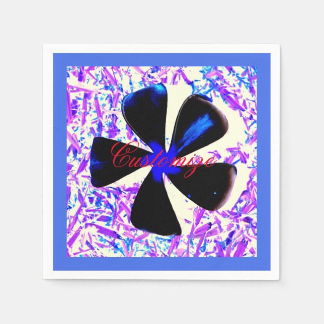 5 blättrige Pinwheel Blume Thunder_Cove Serviette (Vorderseite)