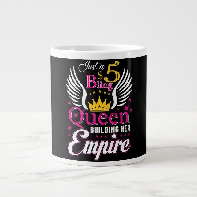 5 Bling Queen for women Ladies Paparazzi Jumbo-Tasse (Vorderseite)