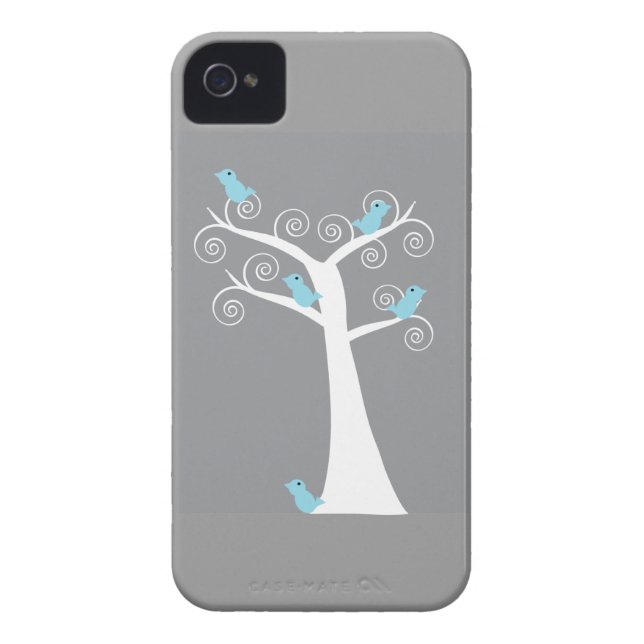 5 Bluebirds in einem Fall von Baum-Mate Case-Mate iPhone Hülle (Rückseite)