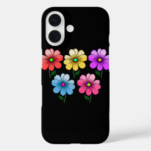 5 Blume Design iPhone 16 Hülle