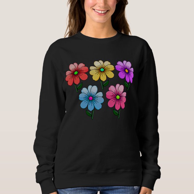 5 Blume Design Sweatshirt (Vorderseite)